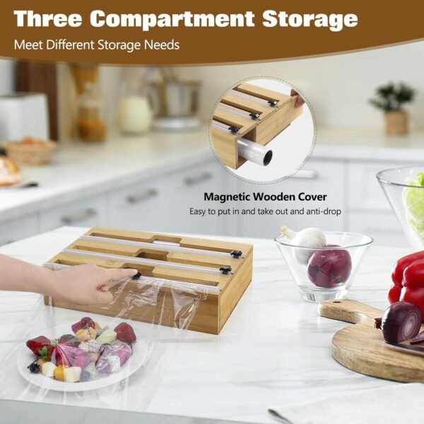 Set de organisateur pour cuisine en bambou 9 en 1 – Image 6