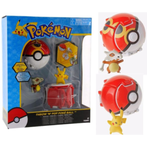 Ensemble de 2 Pokéballs et 2 Figurines Pokémon
