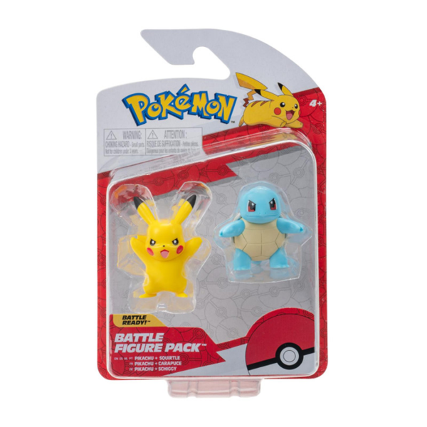 Mini Figurine Pokémon pikachu et carapuce – Image 2