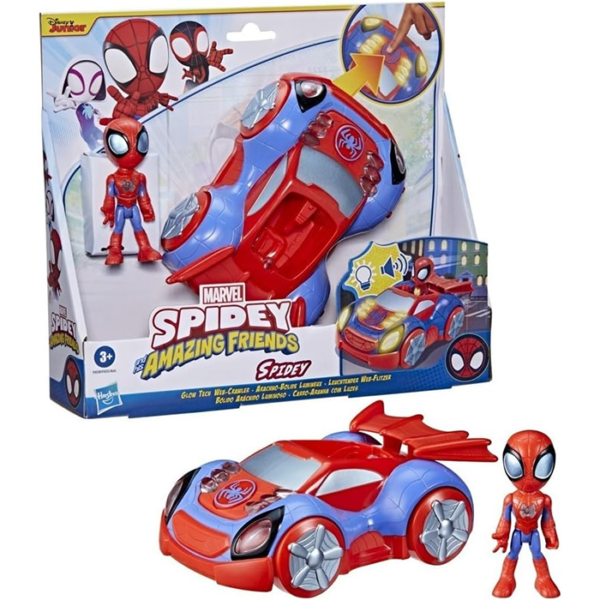 Figurine d'action et véhicule Sons et lumières Spidey