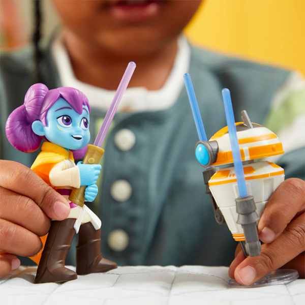 Figurine Star Wars Duel avec Sabre Laser Lys Solay et droïde – Image 3
